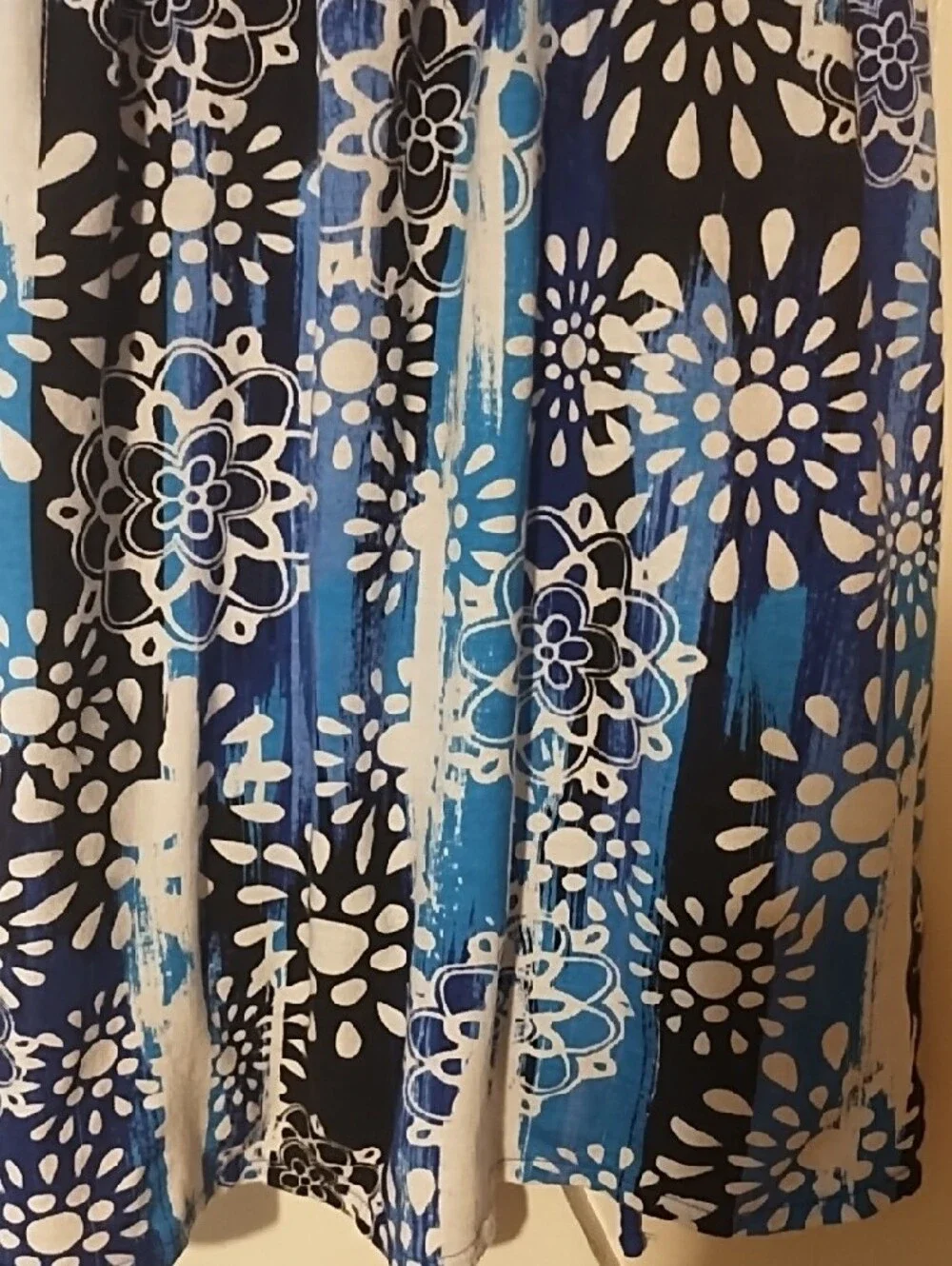 Justice Blue Floral Ruffle Sundress Like New Size 12.
